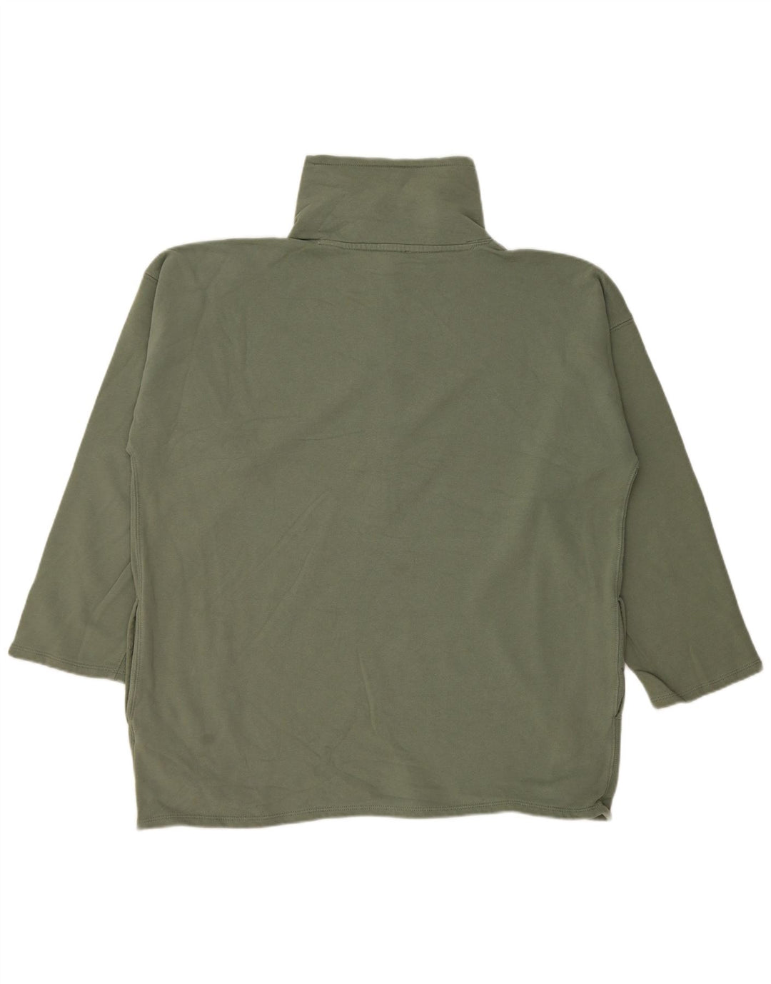 J. CREW Übergroßer Damen-Sweatshirtpullover mit Reißverschluss am Hals, Gr. 16, Grün