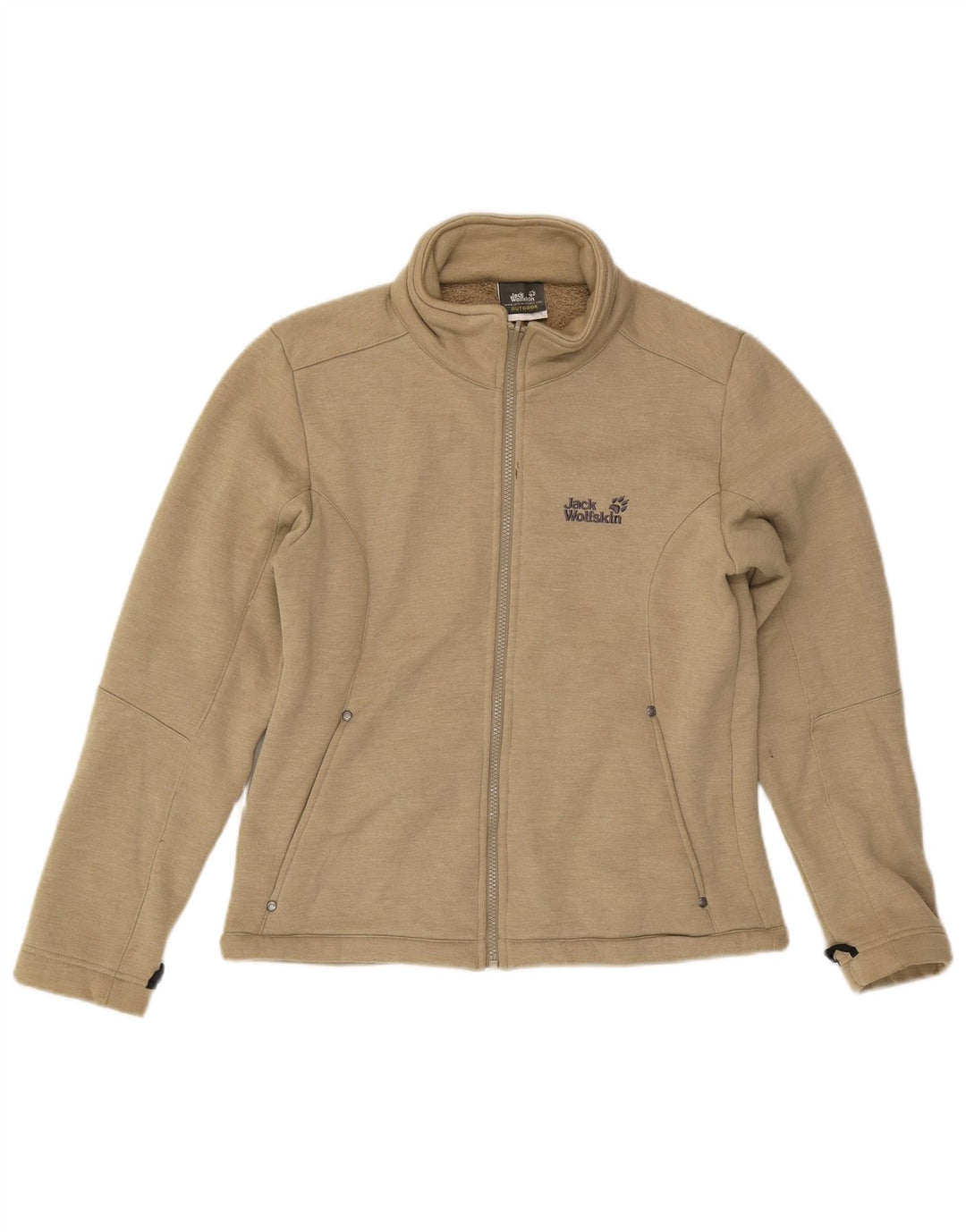 Jack Wolfskin Damen Liner-Trainingsanzug-Oberjacke UK 12/14 Mittelbeige