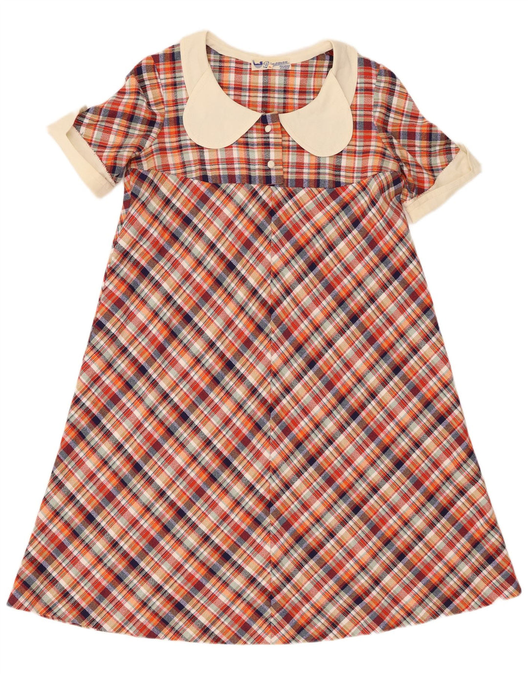 Vintage Damen A-Linie Kleid US 4 Small Red Check
