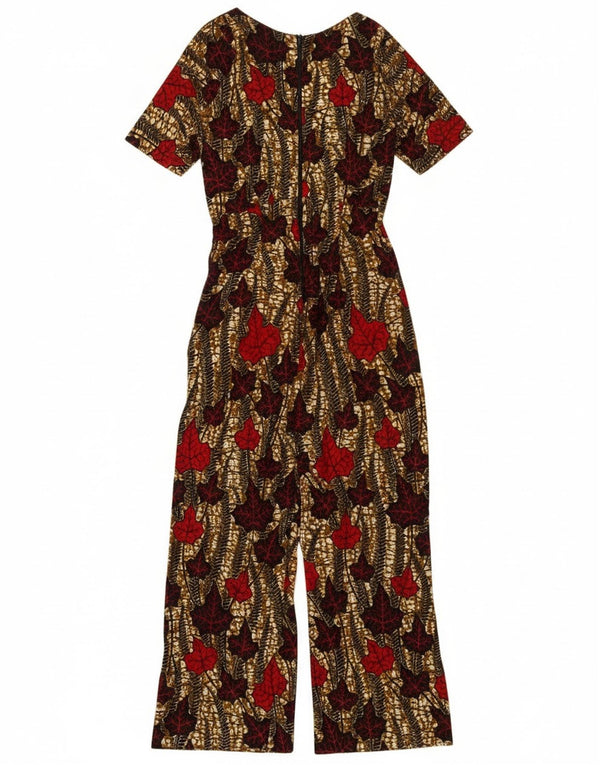 Vintage Damen Jumpsuit UK 12 Medium Mehrfarbig geblümt