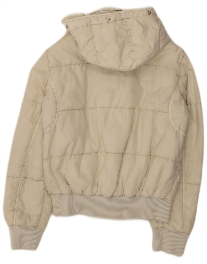 Gepolsterte Damenjacke mit Kapuze von Gas IT 44 Medium Off White aus Polyamid