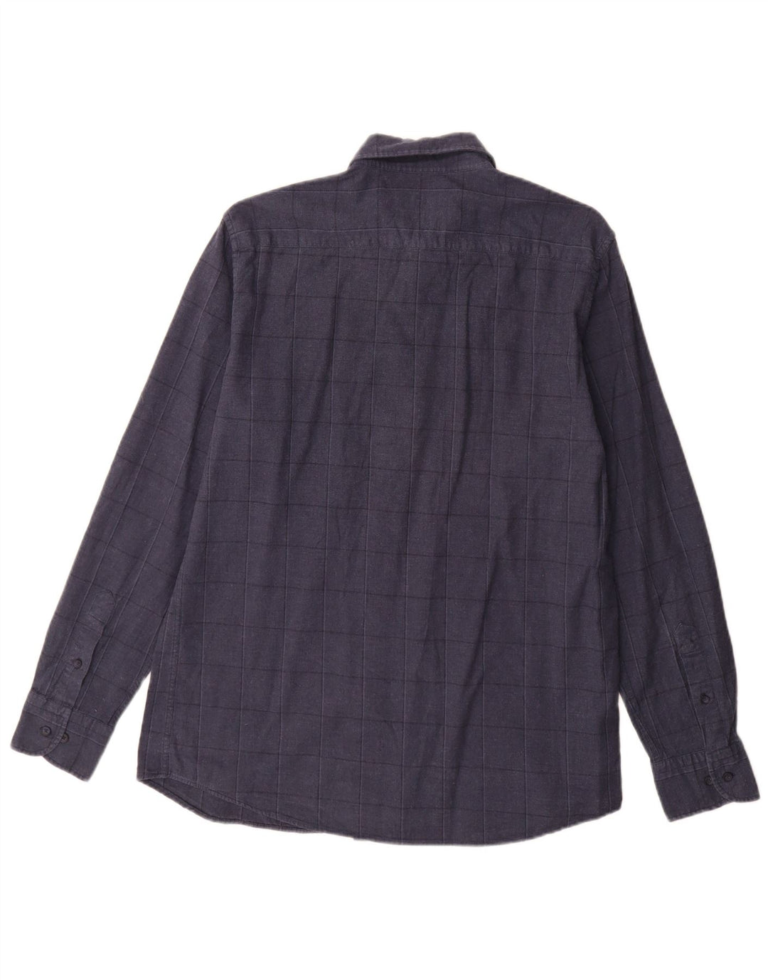 Massimo Dutti Herrenhemd, groß, marineblau, kariert, Baumwolle