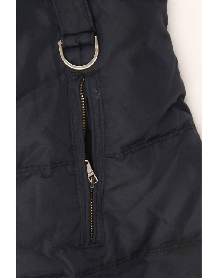 Zara Damen Wattierte Jacke UK 12 Medium Marineblau
