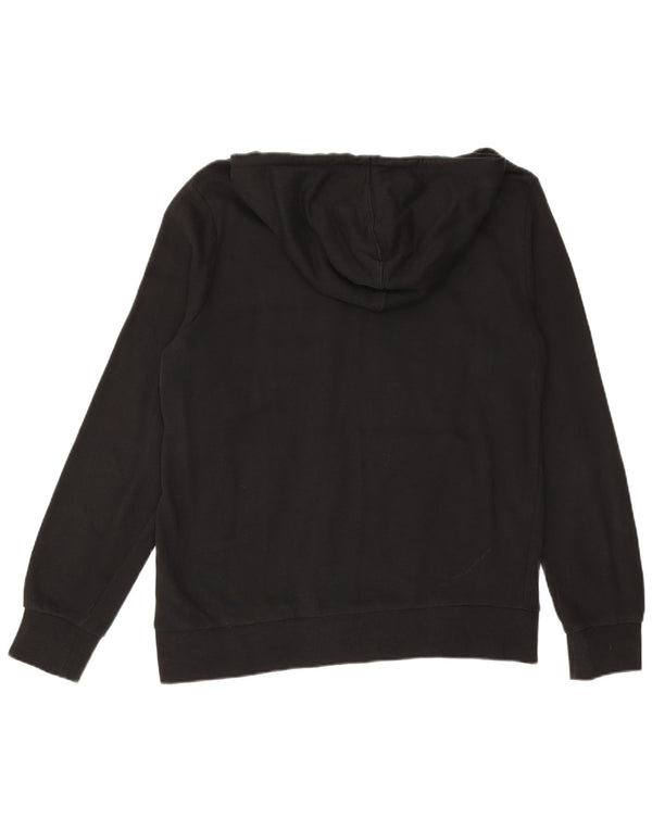 DIADORA Mens Graphic Hoodie Jumper Medium Black Cotton