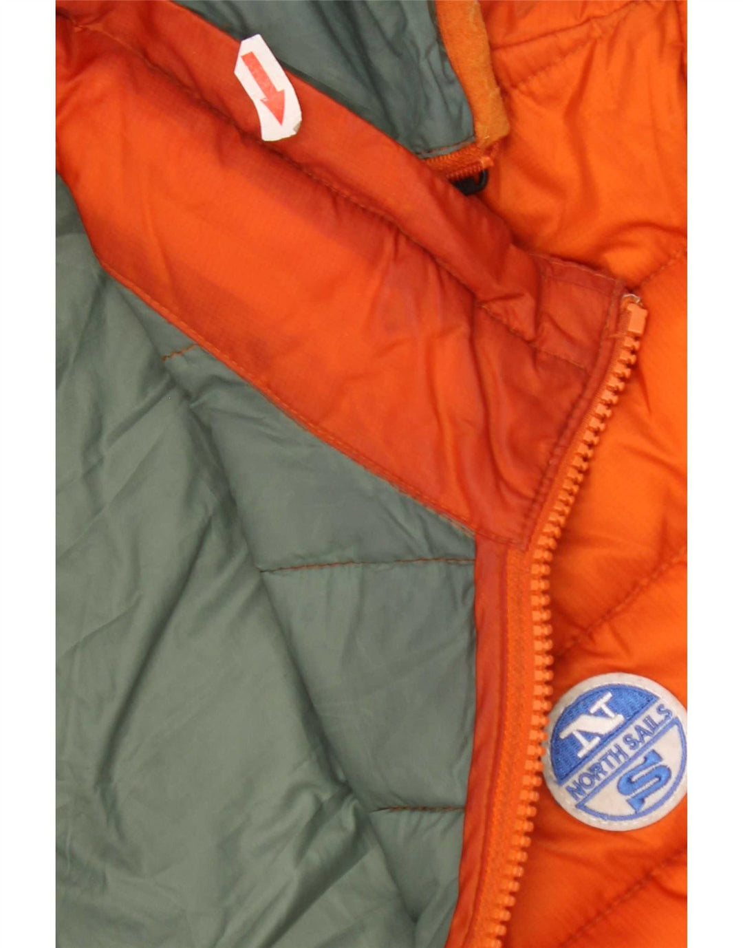 North Sails Herren-Kapuzenjacke, gepolstert, UK 40, Größe L, Orange, Polyester