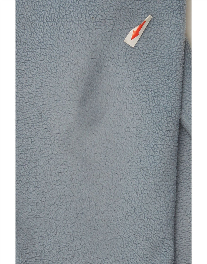ASICS Herren-Fleecepullover mit Reißverschluss am Hals, großes, blaues Polyester