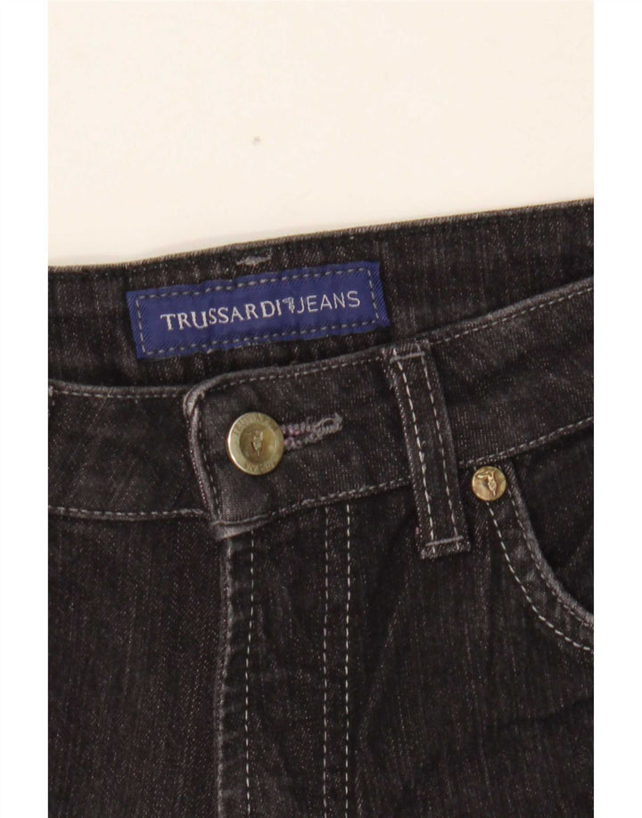 Trussardi Damen Straight Jeans W28 L29 Schwarze Baumwolle