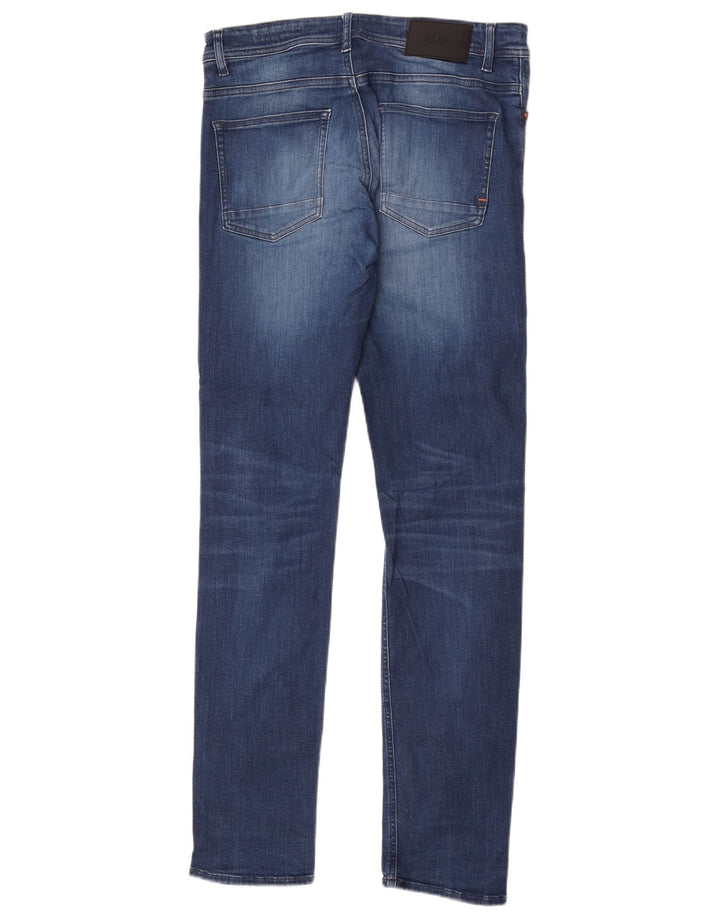 Hugo Boss Damen Delaware Slim Jeans W32 L34 Blaue Baumwolle