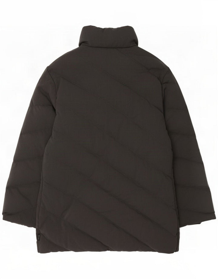 Moncler Damen gepolsterter Mantel, Größe 4, groß, Grau