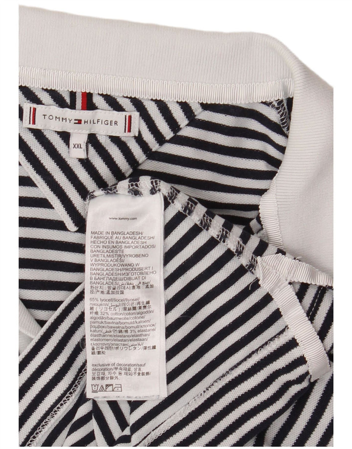 TOMMY HILFIGER Damen Poloshirt UK 20 2XL Marineblau gestreift nautisch