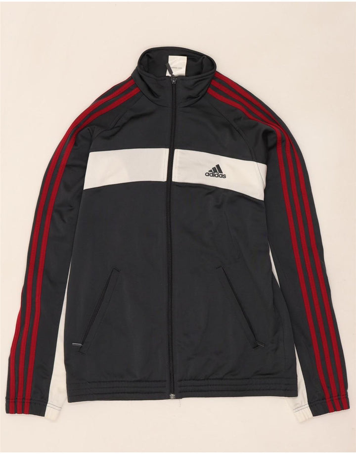 ADIDAS Herren-Trainingsanzug-Top-Jacke, UK 38/40, Mittelgrau, Farbblock
