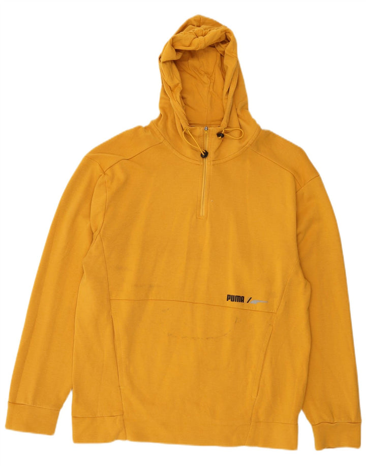 Puma Herren Kapuzenpullover mittelgelbe Baumwolle