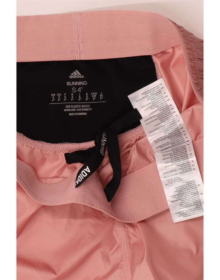 Adidas Damen Running Sport Shorts UK 8 Small Rosa Polyester
