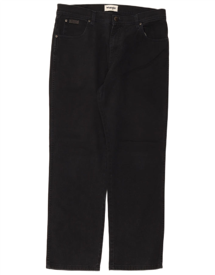 Wrangler Herren Straight Jeans W34 L30 Schwarz