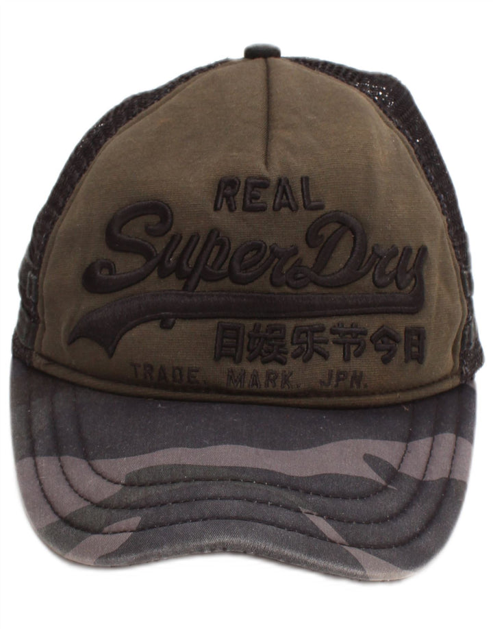 Superdry Herren Trucker Cap mit Grafik, Einheitsgröße, Khaki, Viskose