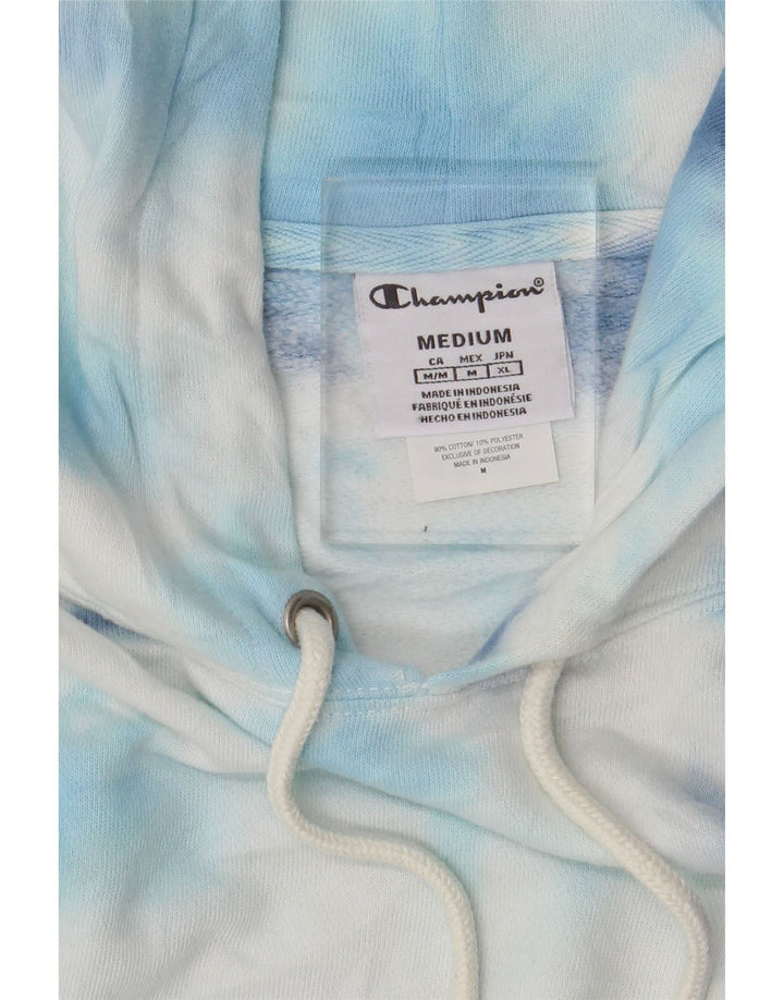 Champion Herren-Kapuzenpullover aus mittelblauer Batik-Baumwolle