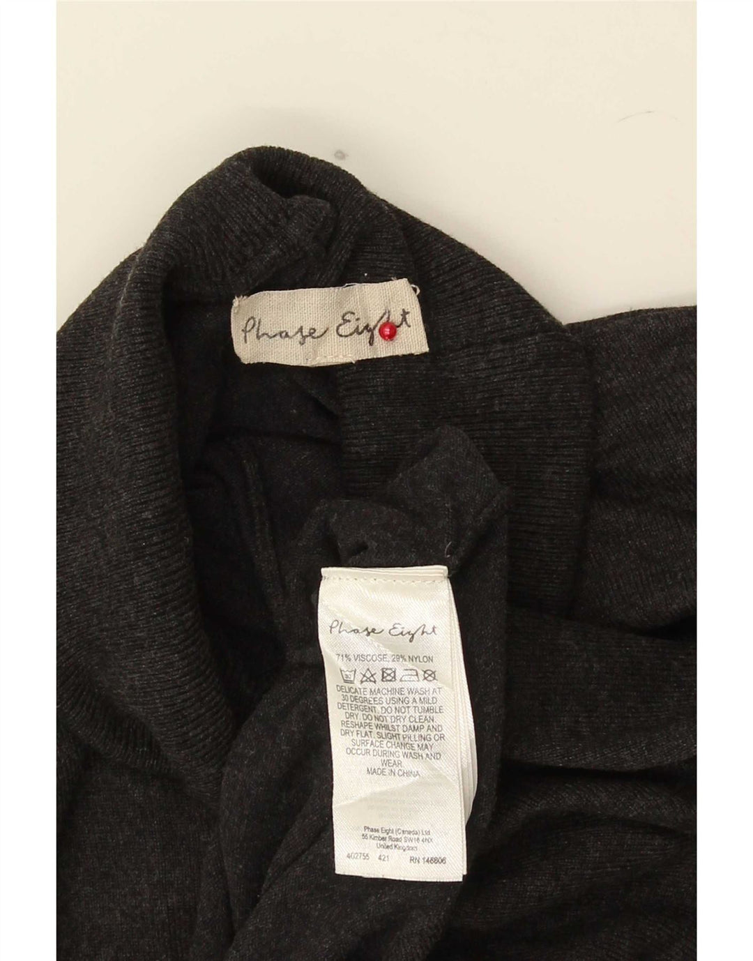 Phase Eight Damen Crop Rollkragenpullover Pullover UK 14 Large Grau