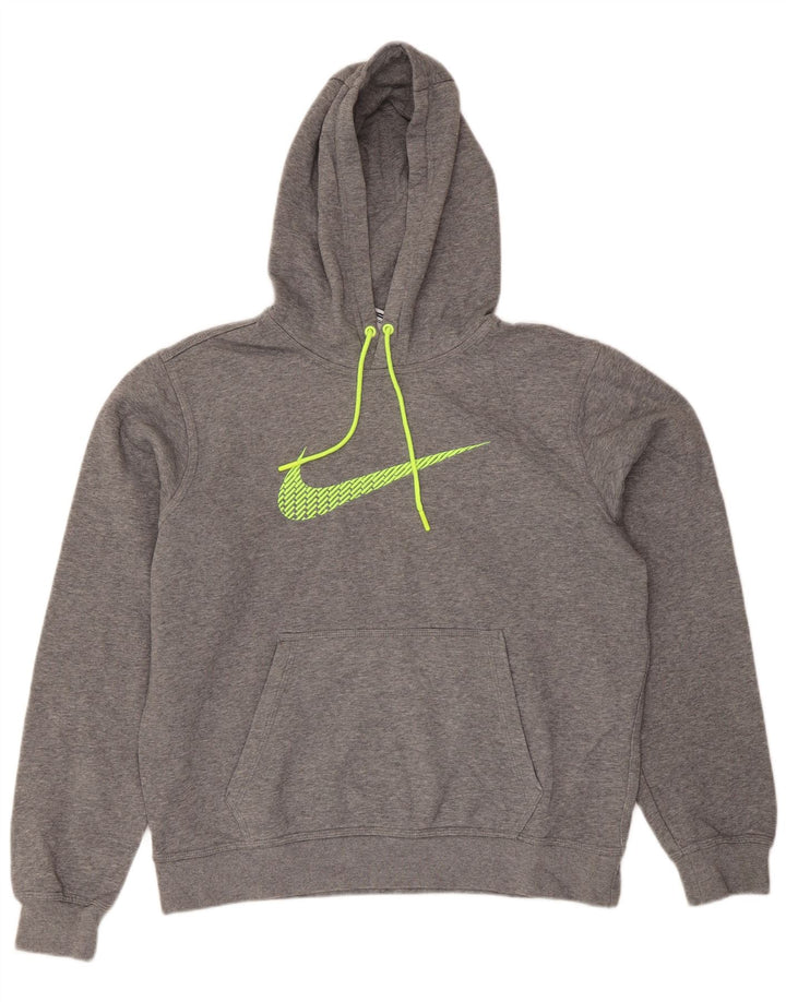 Nike Herren-Kapuzenpullover mit normaler Passform, mittelgraue Baumwolle