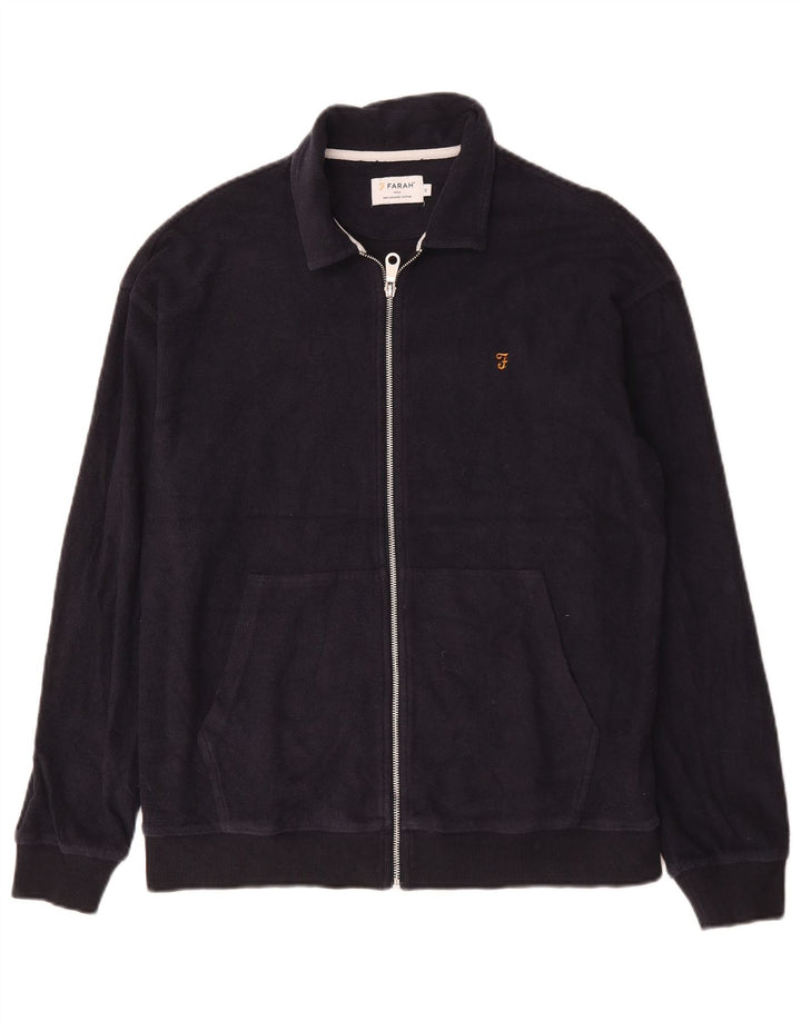 Farah Herren-Trainingsanzug-Oberteil, Jacke, Größe S, marineblau, Baumwolle