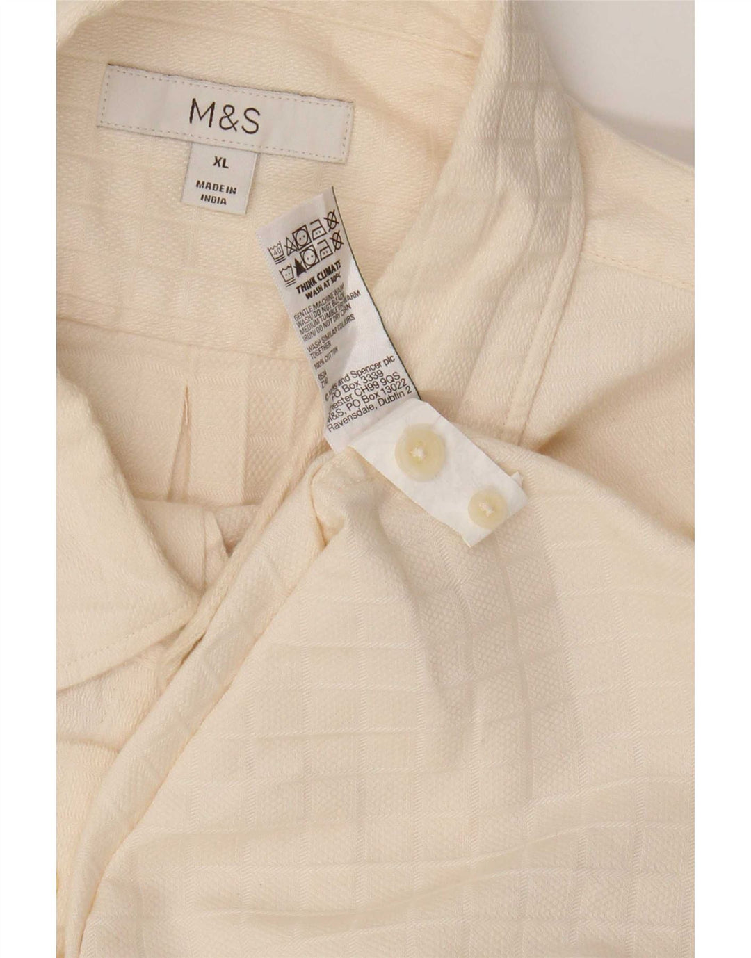 Marks & Spencer Herrenhemd XL Beige Baumwolle