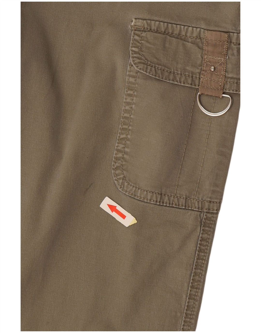 Lee Damen Cargo Caprihose US 8 Medium W30 L19 Khaki Baumwolle