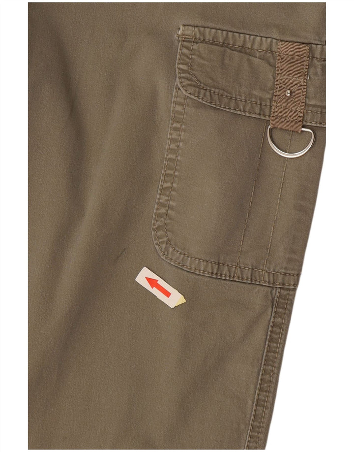 Lee Damen Cargo Caprihose US 8 Medium W30 L19 Khaki Baumwolle