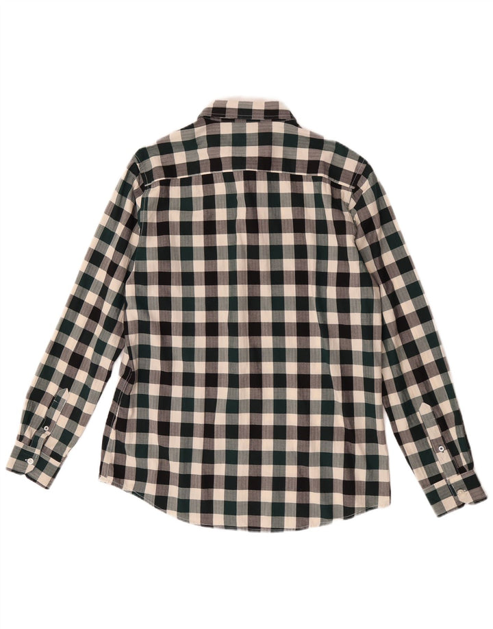 Crew Clothing Herren-Hemd mit schmaler Passform, mittelgroße, mehrfarbige Gingham-Baumwolle