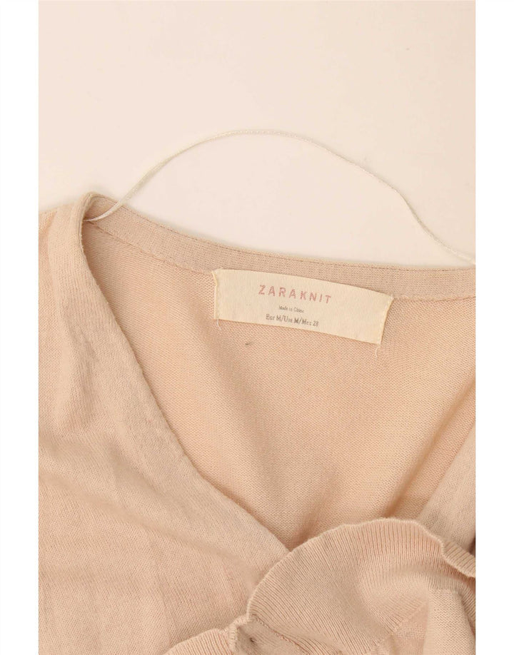 Zara Damen Strickjacke UK 12 Medium Beige