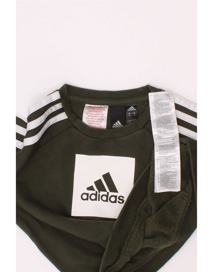 Adidas Jungen Grafik-Sweatshirt-Pullover, 3–4 Jahre, grüne Baumwolle