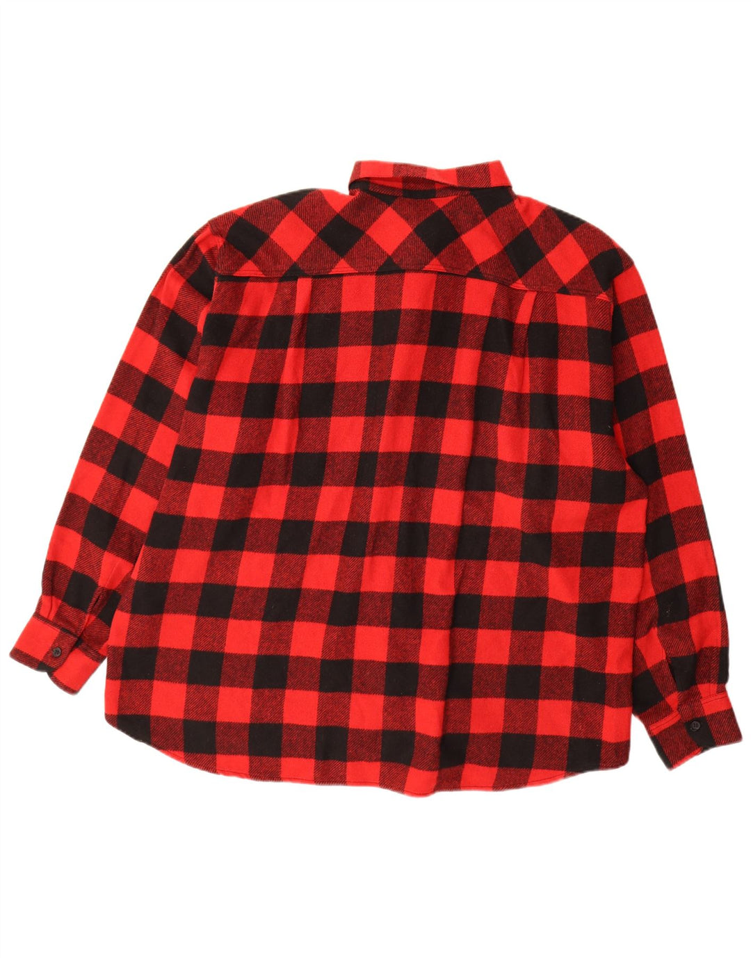 Colombus Herren-Overshirt, Flanellhemd, XL, rotes Gingham-Polyester