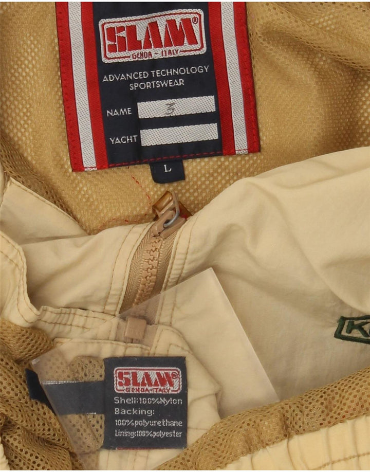 Slam Herren Bomberjacke UK 40 Large Beige Nylon