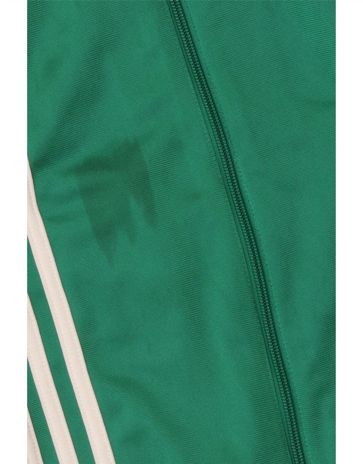 Adidas Jungen-Trainingsanzug-Top-Jacke, 13–14 Jahre, grünes Farbblockdesign