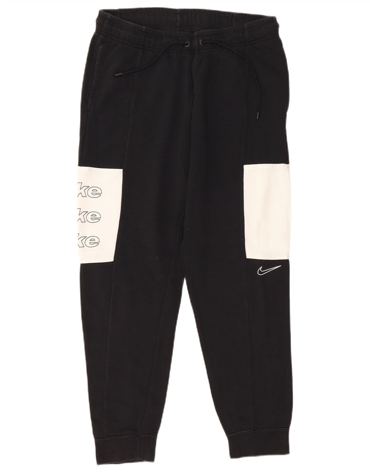 NIKE Herren-Trainingsanzug mit Grafik, Jogginghose, Mittelschwarz, Farbblock