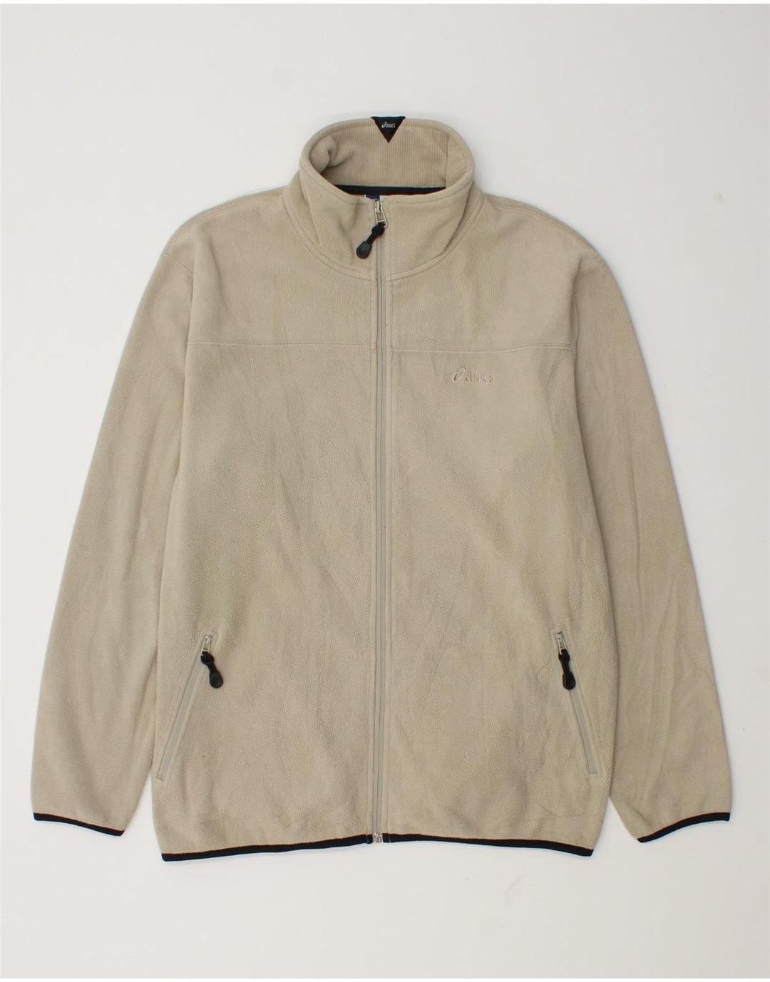 Asics Herren Fleecejacke UK 40 Large Beige Polyester