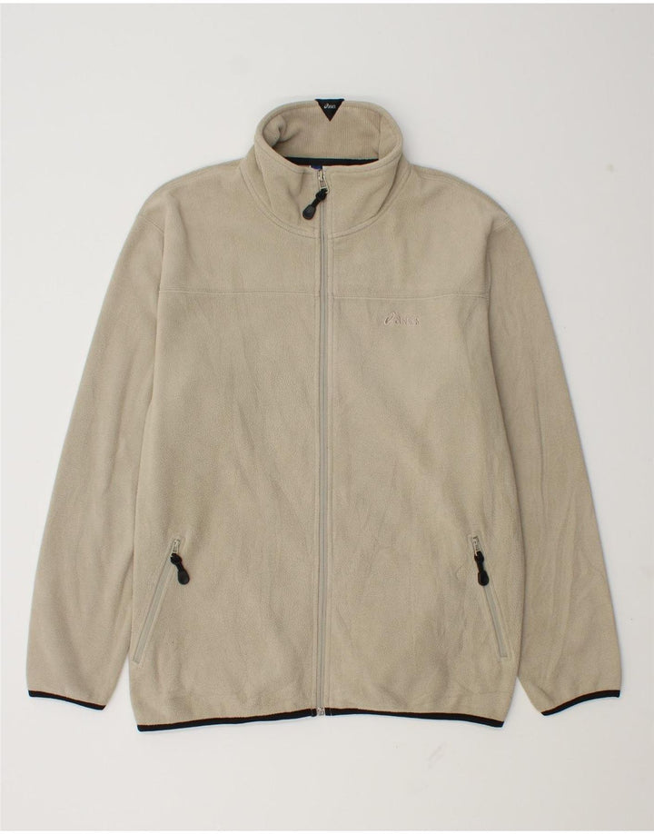 Asics Herren Fleecejacke UK 40 Large Beige Polyester