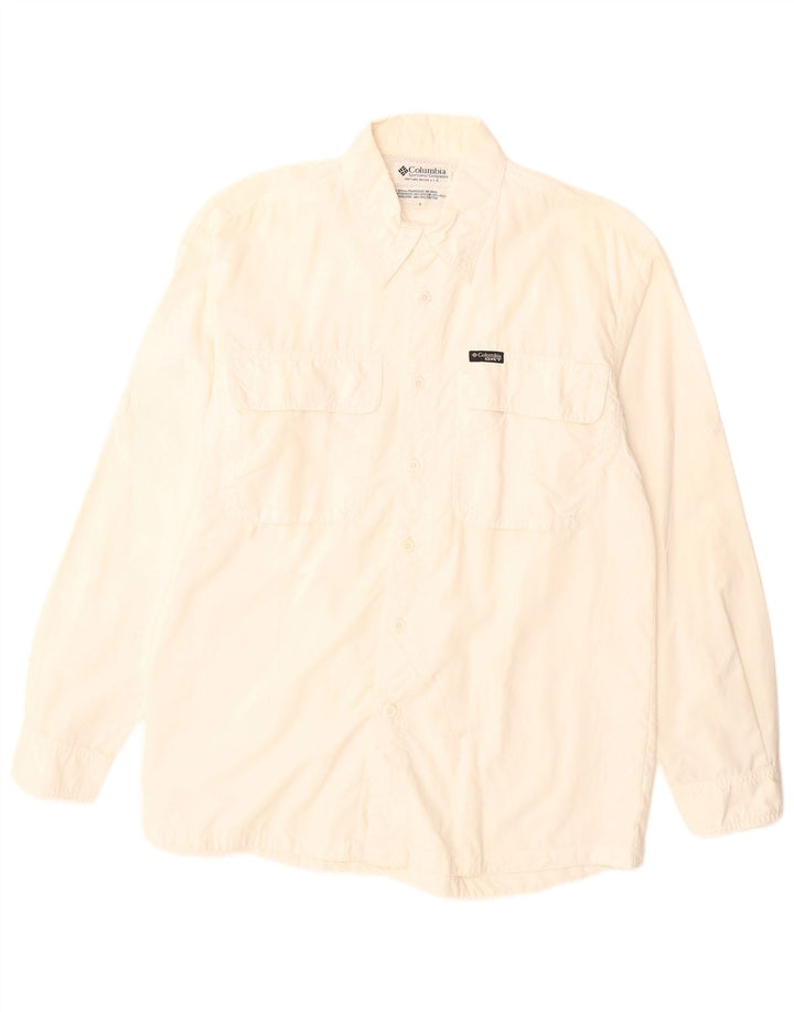 COLUMBIA Herrenhemd Small Off White Nylon