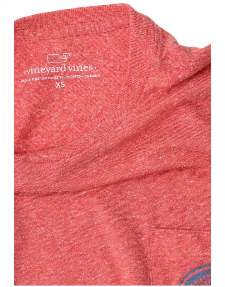 Vineyard Vines Herren-T-Shirt mit Grafik, XS, rosa meliert, Polyester