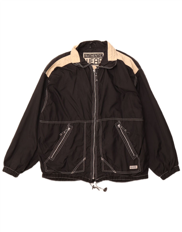 AUTHENTISCHE Herren-Utility-Jacke mit lockerer Passform, UK 38, Mittelschwarz