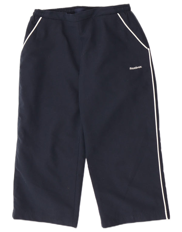 Reebok Damen Capri-Trainingshose, Gr. 10, Größe S, Marineblau, Sport
