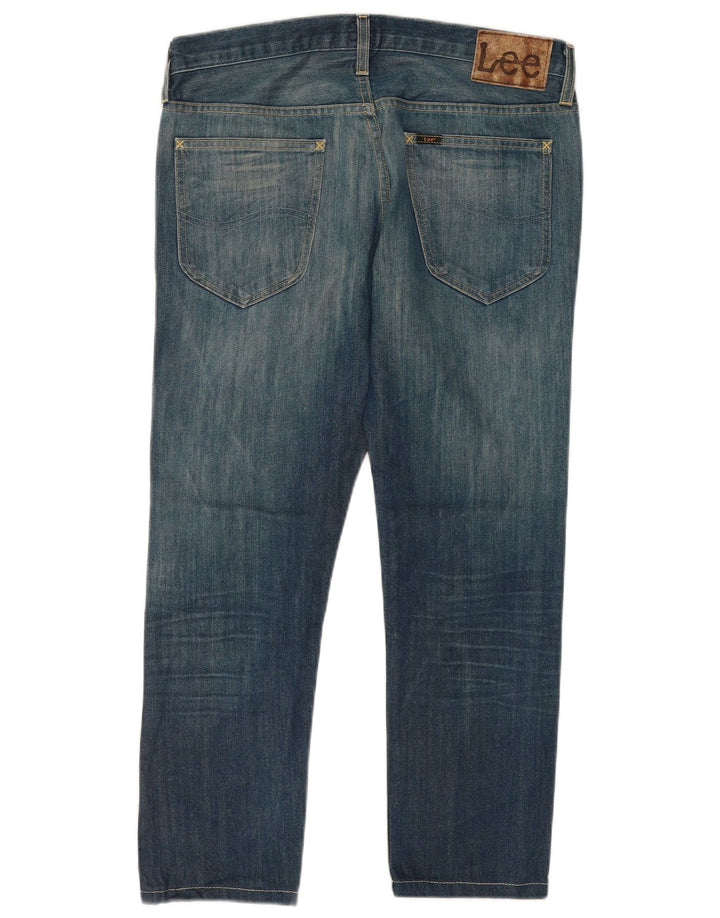 Lee Herren Daren Straight Jeans W33 L26 Blaue Baumwolle