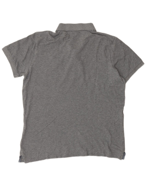 Gant Herren-Poloshirt aus mittelgrauer Baumwolle