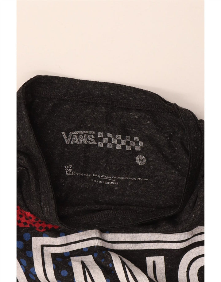 Vans Herren Grafik-T-Shirt-Oberteil Mittelgrau meliert