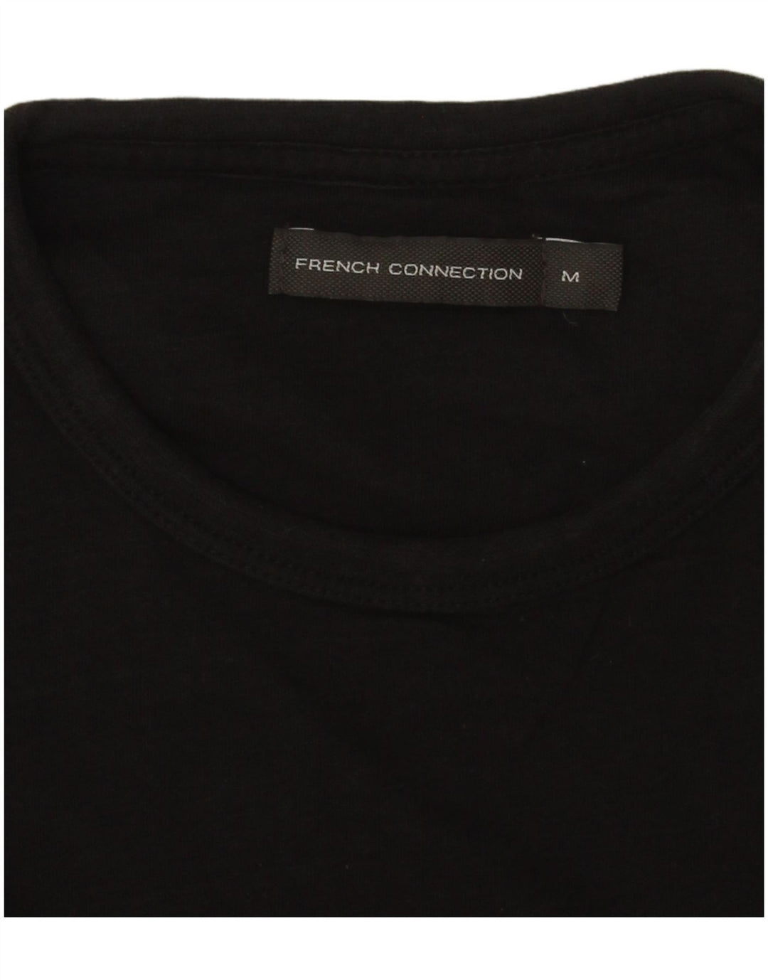 French Connection Herren-T-Shirt aus mittelschwarzer Baumwolle