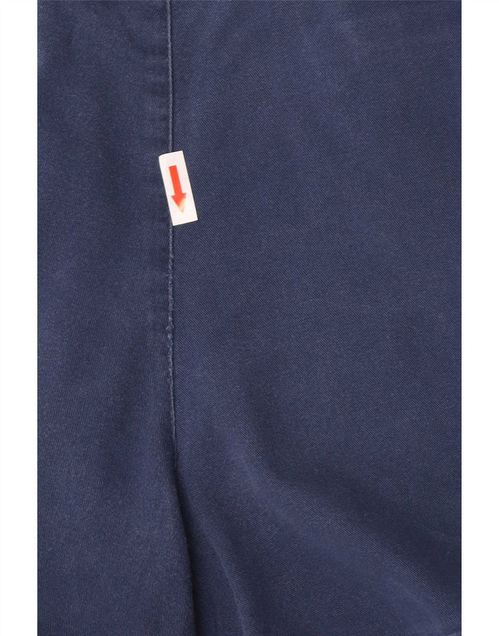 Marks & Spencer Herren Pegged Chino Shorts W32 Medium Navy Blue Cotton
