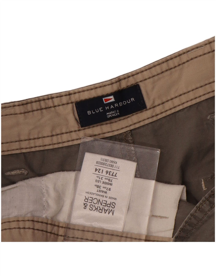 Marks & Spencer Herren Blue Harbour Straight Cargohose W38 L31 Grau
