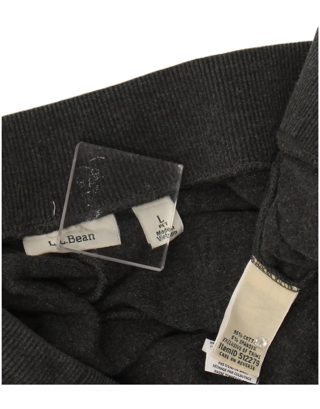 L.L.BEAN Damen-Trainingshose, Jogginghose, Gr. 40, Größe L, Grau, Baumwolle