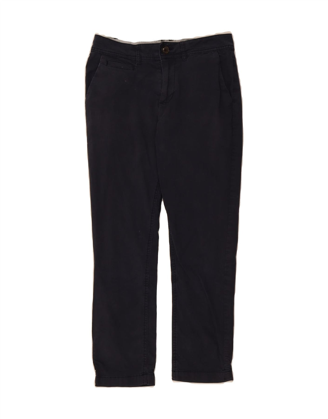 FAT FACE Womens Devon Slim Chino Trousers UK 8 Small W29 L25 Navy Blue Vintage Fat Face and Second-Hand Fat Face from Messina Hembry 