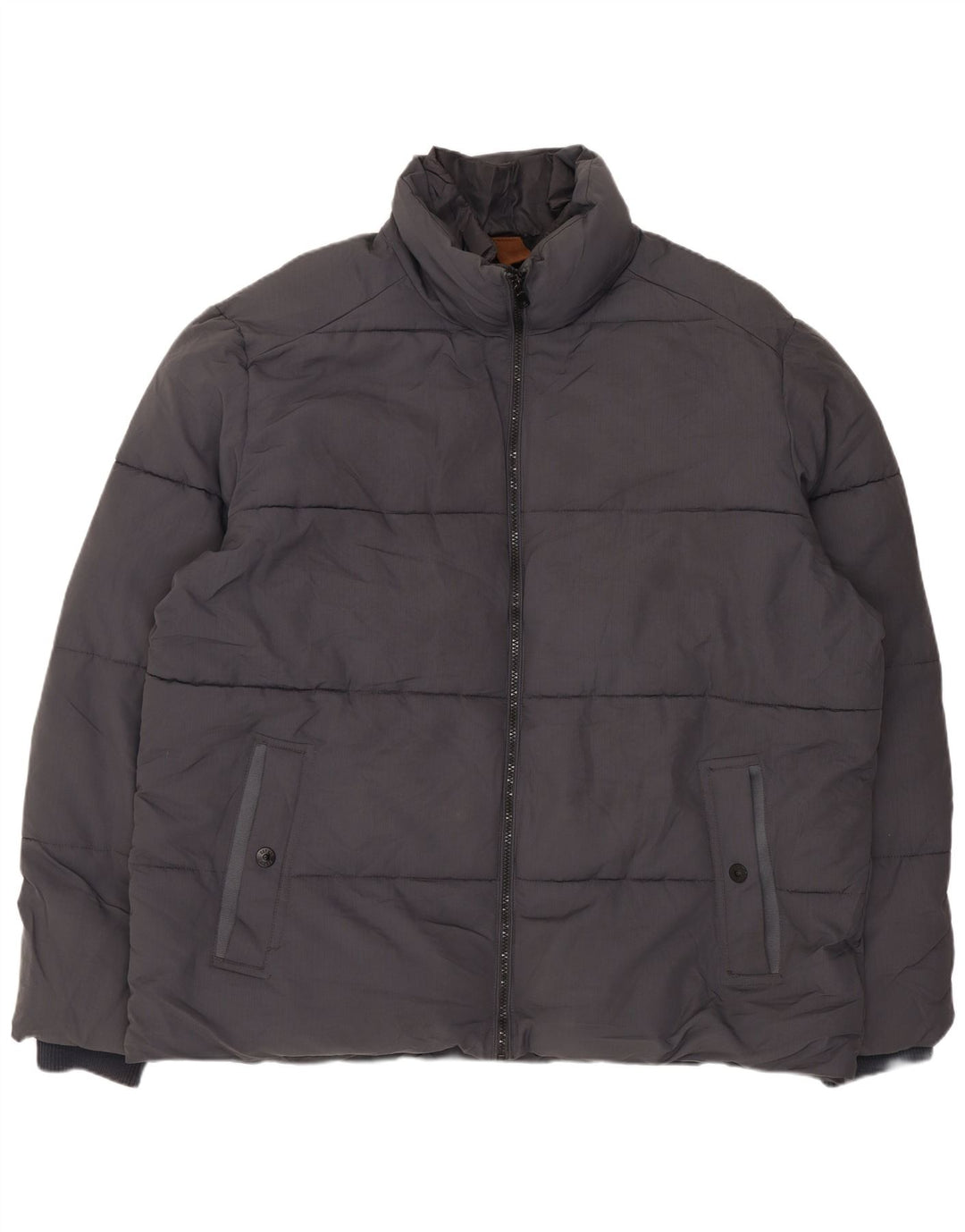 MARKS & SPENCER Wattierte Herrenjacke UK 44 2XL Graues Polyester
