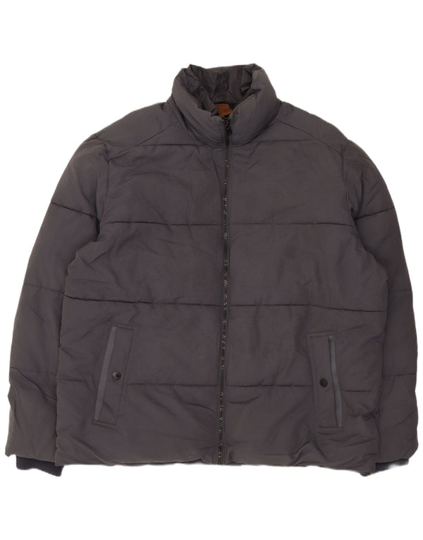 MARKS & SPENCER Wattierte Herrenjacke UK 44 2XL Graues Polyester