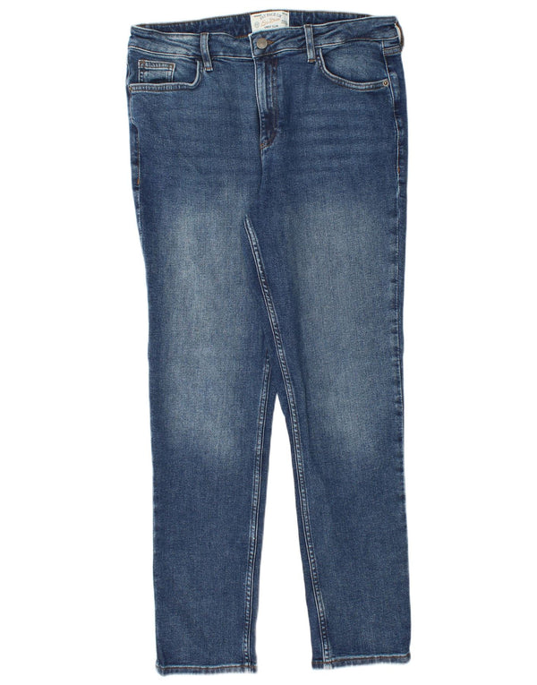 Fat Face Damen Sway Slim Jeans UK 14 Large W32 L29 Blaue Baumwolle